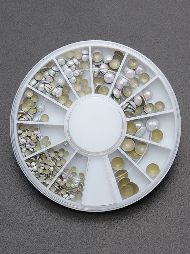 Bilde av DANCINGNAIL 4 Sizes Acrylic Rhinestone Beads Nail Decoration Wheel