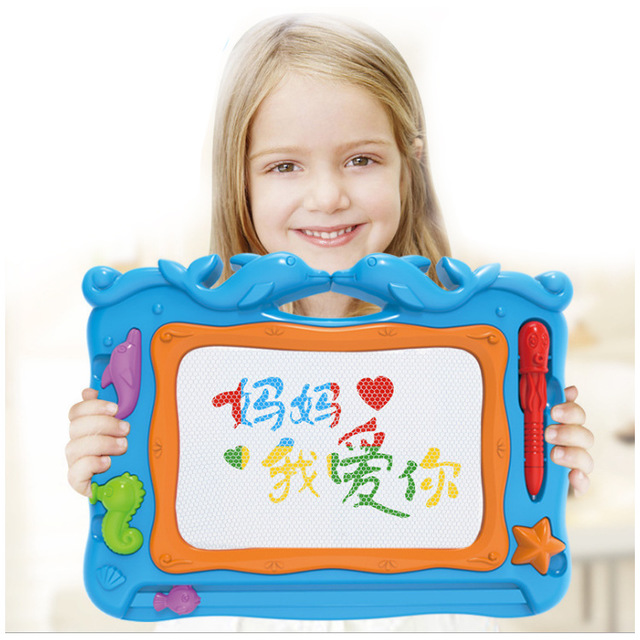 New Products Hot Children Early Education Enlightenment Drawing Board With Seal Magnetic Baby Color Puzzle Board Toy