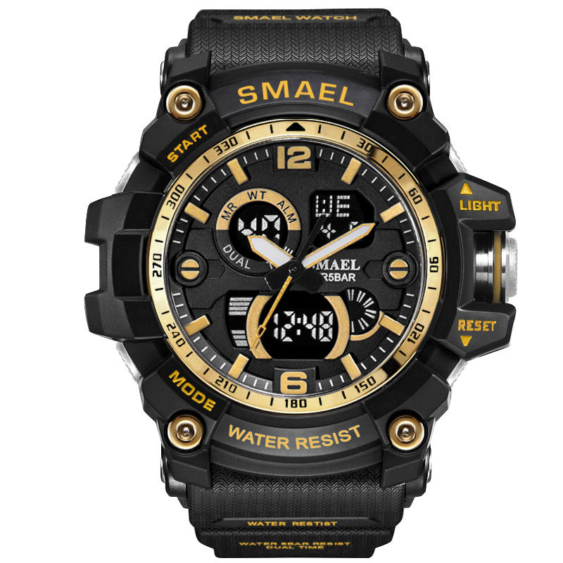SMAEL double affichage etanche montre de sport montre numerique montre a quartz montre bracelet militaire pour hommes