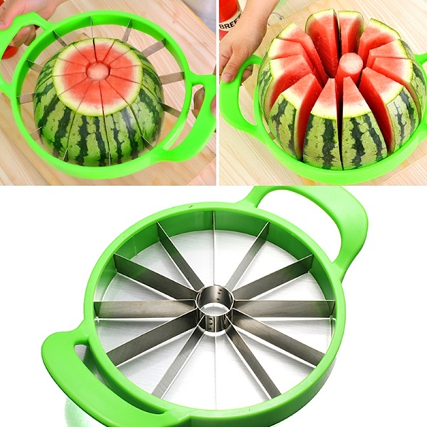 Couteau a trancheuse a cantaloupe en melon deau melangee en acier inoxydable de 21 cm avec outil de trancheuse de fruits brevetes