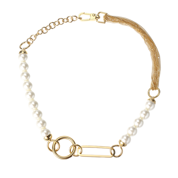 JASSY® Fashion 18K or chaîne geometrique Perles Perles Declaration Collier Unique Cadeau pour les femmes