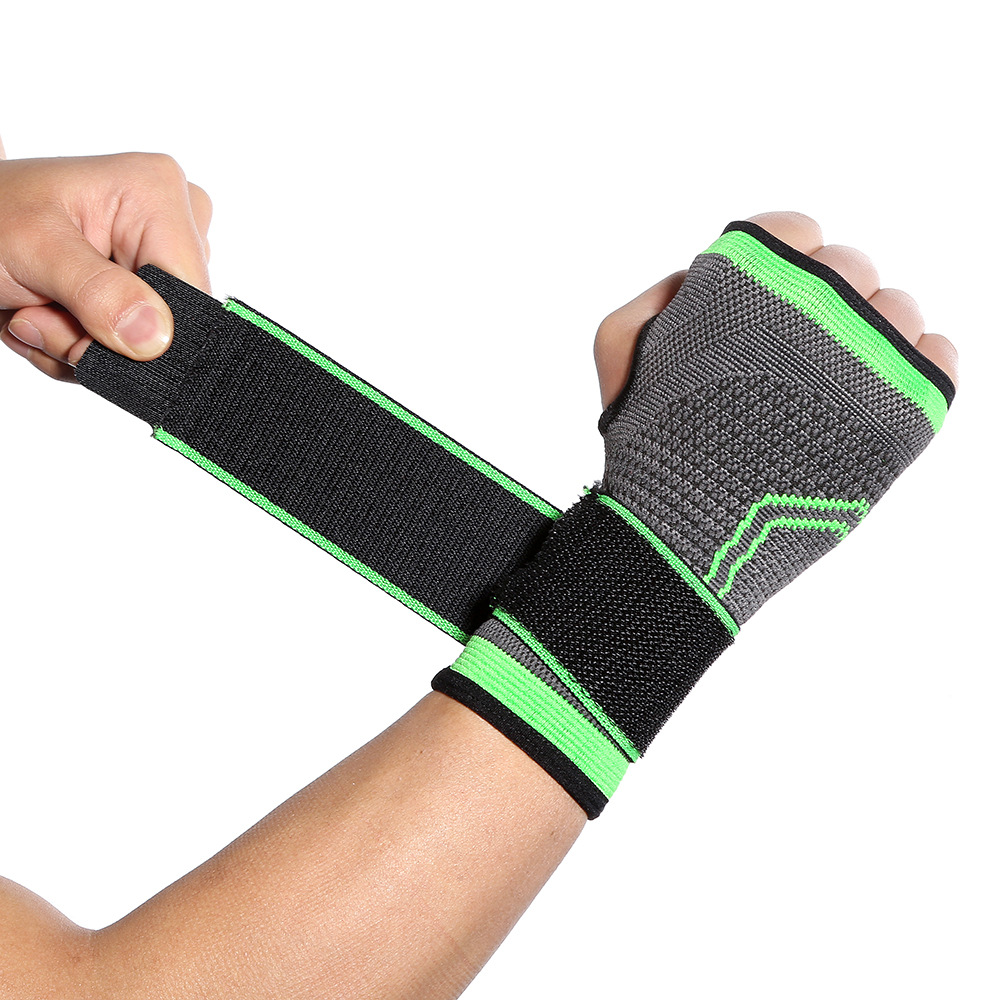 Support de poignet de sports de plein air pressurise respirant main tricotant protection du poignet de remise en forme adulte
