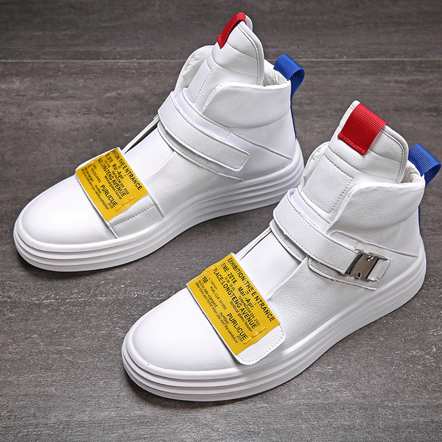 Chaussures de sport haut de gamme pour hommes Hip hop Chaussures de sport tendance Baskets blanches Chaussures de sport haut de gamme Bottes de saison 3113 a