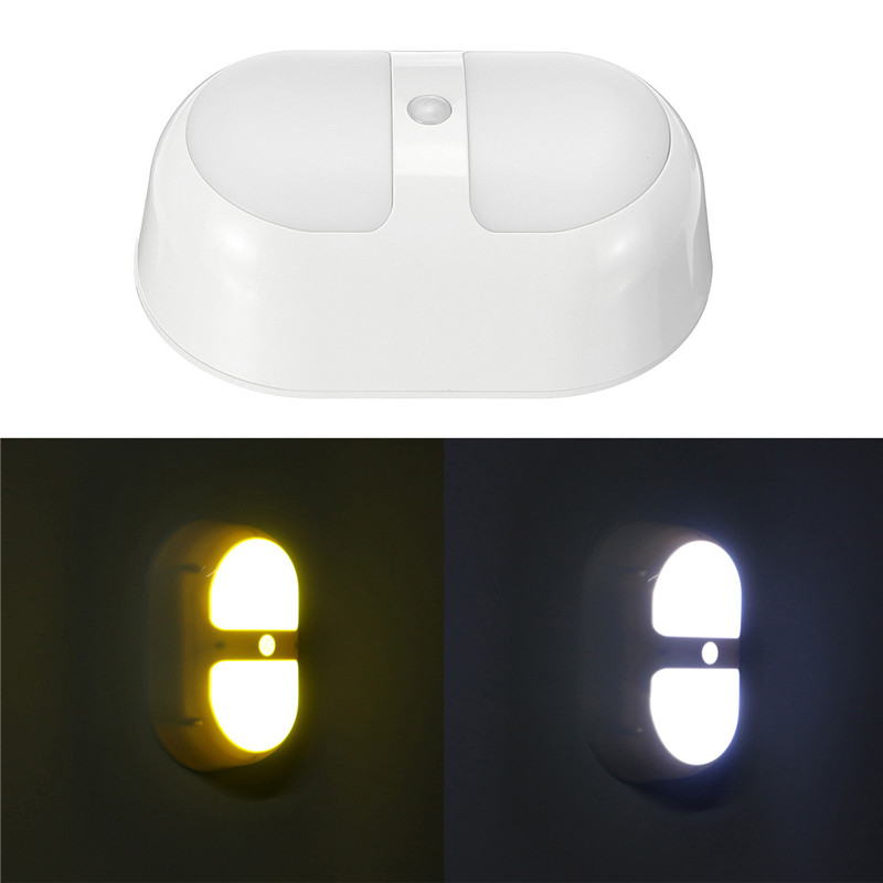 8 LED Night Light Detecteur de mouvement sans fil Mur Salle de bains Bol Cabinet Lumiere 