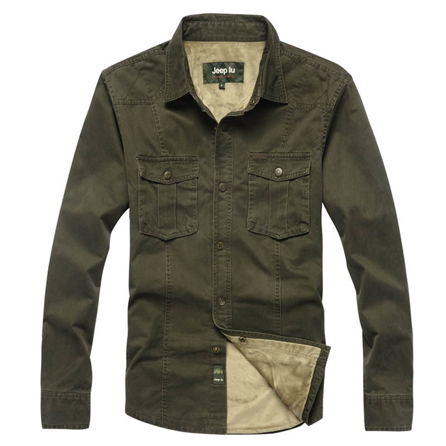 Chemise pour homme en tricot epais de section Plus de couleur unie direct pour hommes en coton automne et hiver dhiver