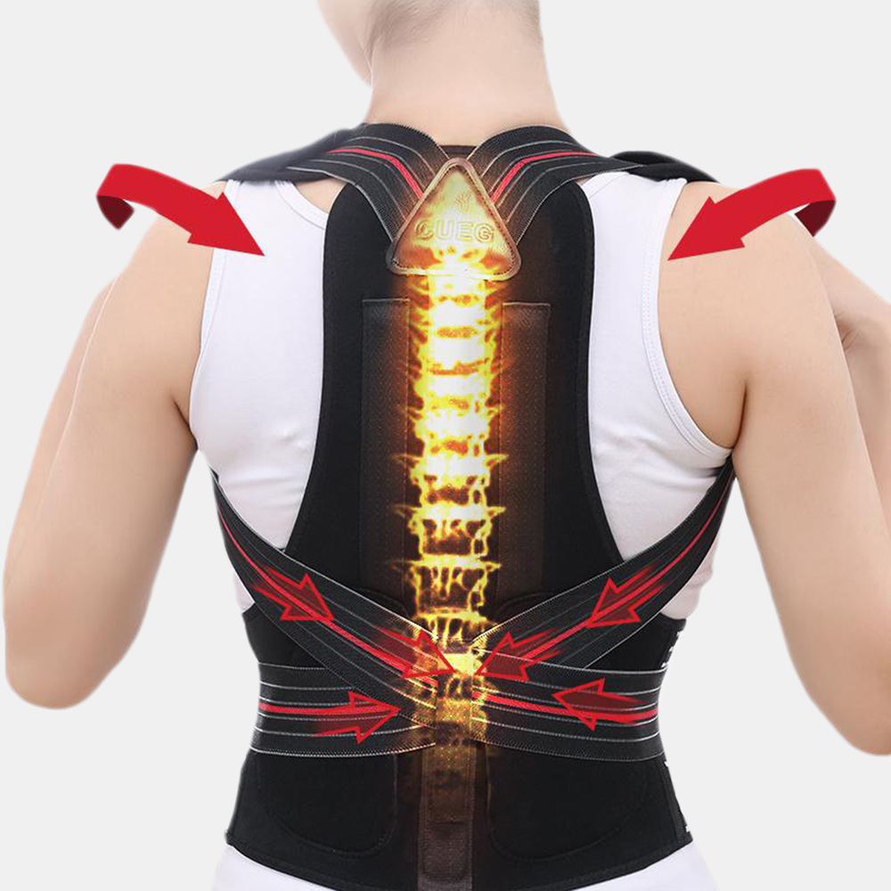 Corps Bien etre Correcteur de posture pour le dos Fortement Controle du corps Respirant pour le soulagement de la douleur vertebrale