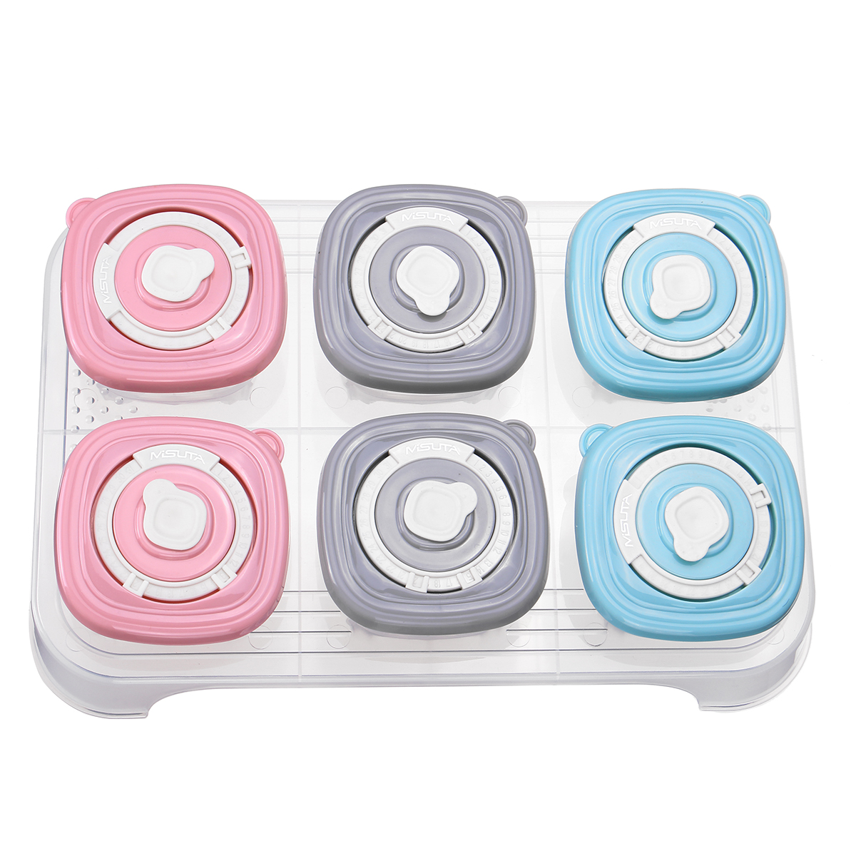 6 Pcs Portable Conteneur De Stockage Des Aliments Pour Bebe Toddler Kid Formule Lait Complement Alimentaire Vaisselle Vaisselle
