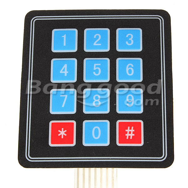 SKU088310c 10Pcs 4x3 Matrix 12 Key Array Membrane Switch Keypad For Arduino