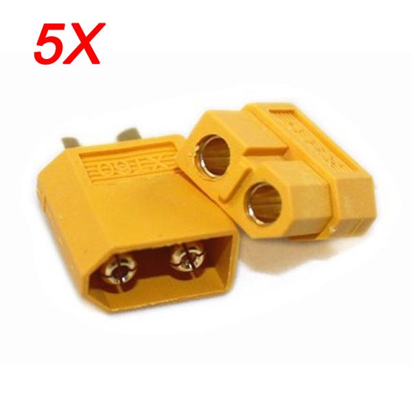 

5X XT60 Male Female Bullet Connectors Plugs For RC Battery
