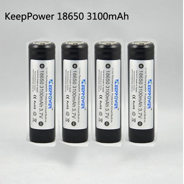 

KeepPower 18650 3100mAh Protected Rechargeable Li-Ion Battery 4PCS