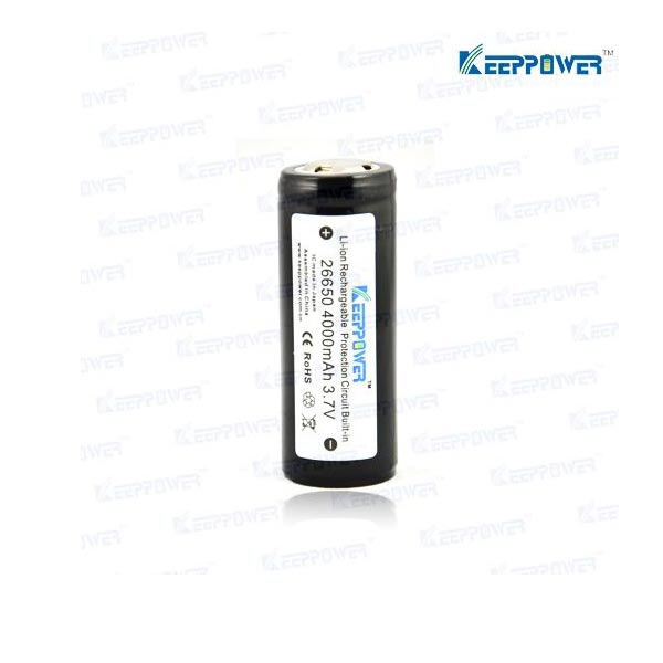 

KeepPower 26650 4000mAh Protected Rechargeable li-ion Battery