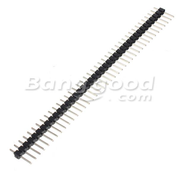 100PCS 2.54mm 40 Pin Male Single Row Pin Header Strip GOOD QUALITY 