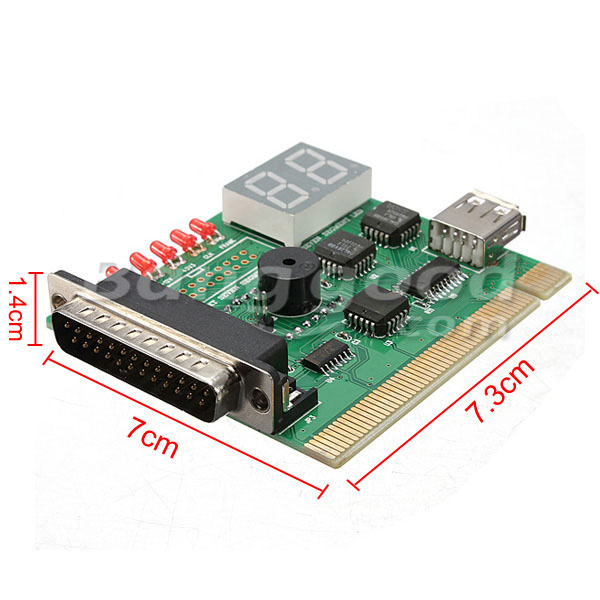 2/4 Digit 3 in1 PCI-E PC Analysis Diagnostic USB Card POST Card TOP BSG