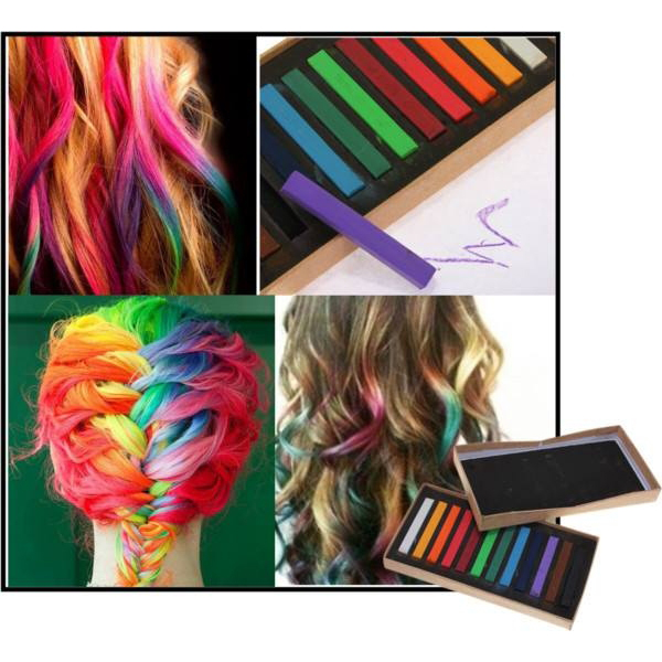 

12 Colors Non-toxic Temporary Hair Color Chalk Square Hair Chalk