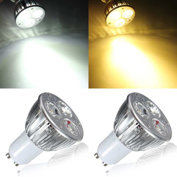 6W GU10 CREE LED COB Spot Light Silver Bulb Lamp Dimmable High Light Home Use 