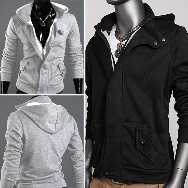 Mens Sexy Short Hoodies Jackets Tops Casual Zip Jumper Coats - US$14.98 ...