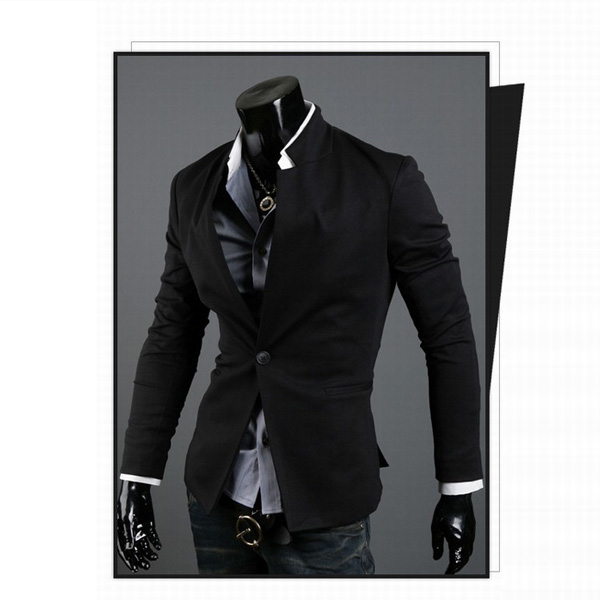 New Mens Casual Slim fit One Button Formal Business Suit Blazer Coat ...