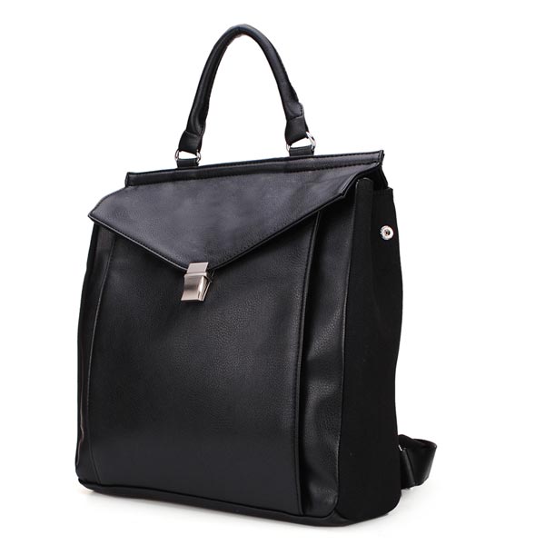 Fashion Unisex Backpack Preppy Style Girls/Boys Black Schoolbags - US ...