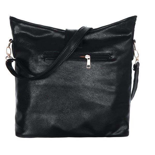 New Women Weave Shoulder Bag Block Bucket Black And White Color Bag ...
