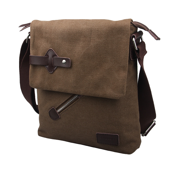 Mens Canvas Postal Zipper Cross Body Bags - US$24.88 sold out