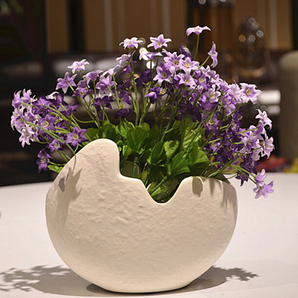 ceramic egg vase