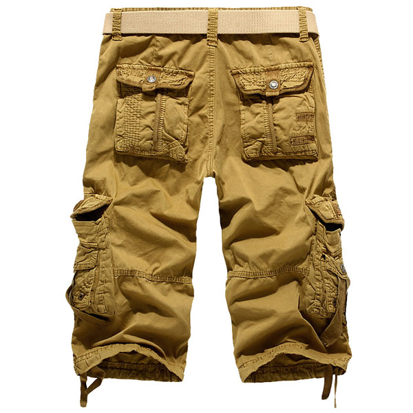 Men's Multi Pokets Loose Fit Cargo Short Pants - US$18.98