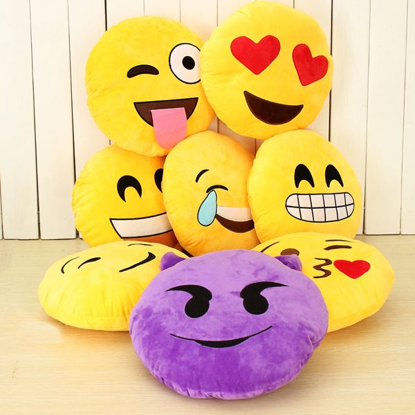 Emoji Smiley Emoticon Yellow Round Plush Soft Doll Toy