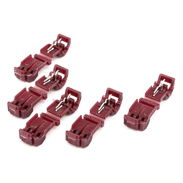 

5pcs Insulated Quick Wire Connectors Red 22-18 AWG Audio Terminal
