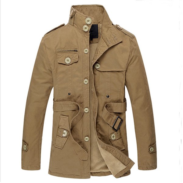 Winter Mens Collar Coat Casual Washing Fashion Jacket Windbreaker at ...