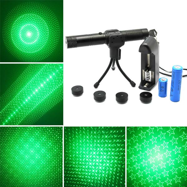 

Adjustable 5 Patterns 532nm Green Beam Laser Pointer Suit(1mw,5mw)