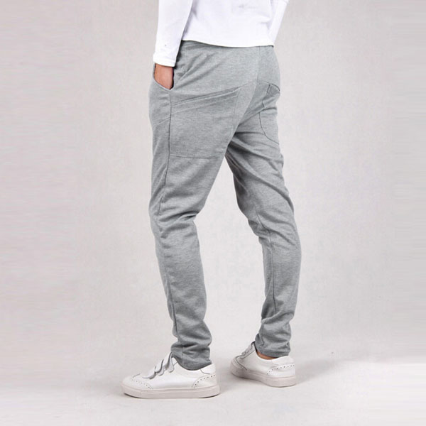 Men's Button Accessories Solid Color Slim Pencil Sports Track Pants at ...