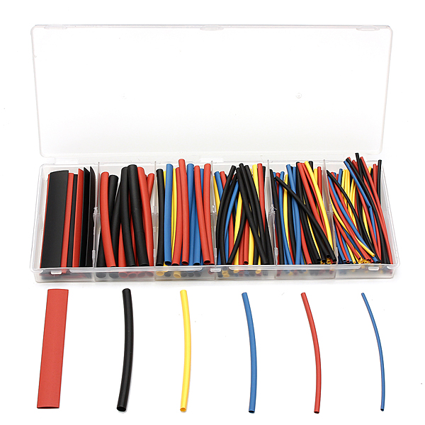

160pcs 2:1 Polyolefin H-type Heat Shrink Tube Sleeving 4 Colors 6Size