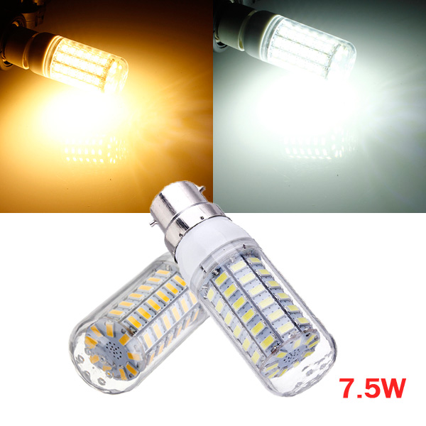 

B22 7.5W White/Warm White 5730 SMD 69 LED Corn Light Bulb 220V