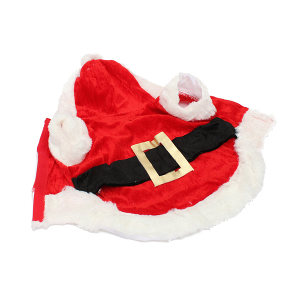 Pet Puppy Dog Christmas Santa Claus Clothes Hoodie Outfit Outwear Coat ...