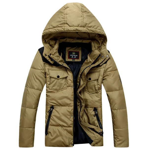 Mens Thicken Hooded Casual Winter Warm Cotton Jacket Coat at Banggood ...