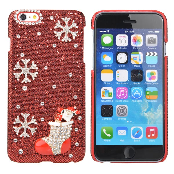 

Crystal Handmade Bling Christmas Stocking Case For iPhone 6/6s Plus