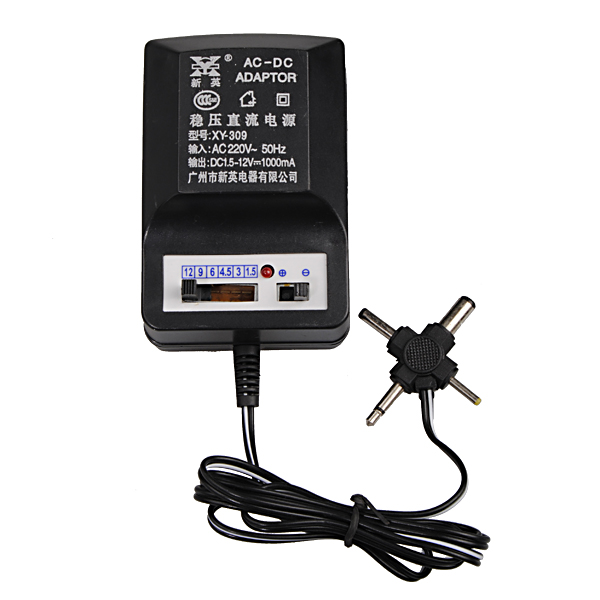 

XY-309 Adjustable Voltage Regulator Adapter 1.5V 3V 4.5V 6V 9V 12V 1A