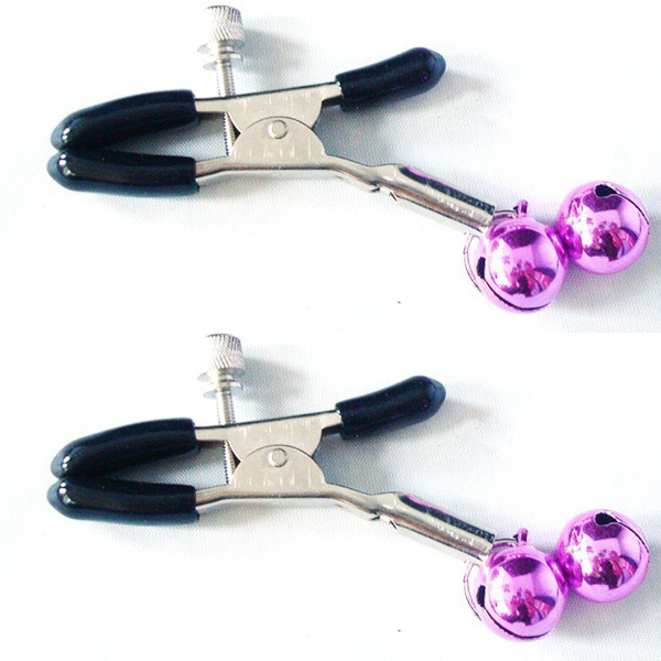 

Bell Nipple Clamps Shaking Stimulate Female Breast Clips Massage
