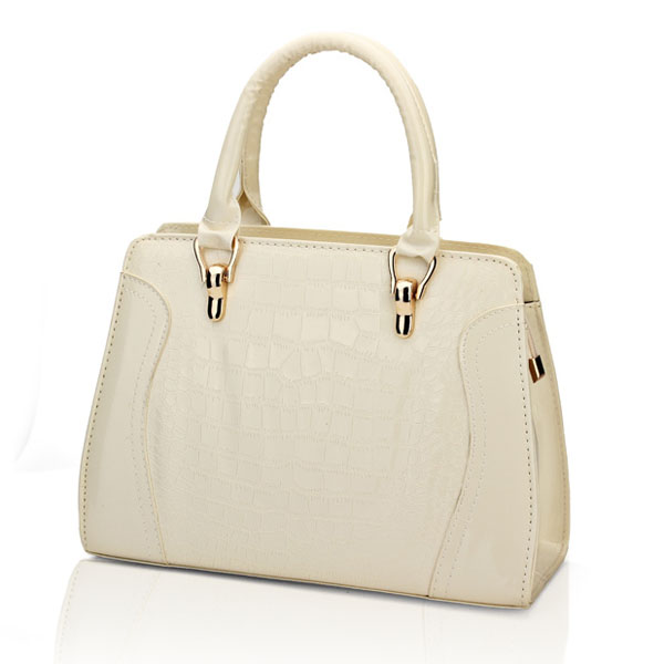 Fashion Crocodile Pattern PU Women's Handbag Patent Leather Bag - US$26.66