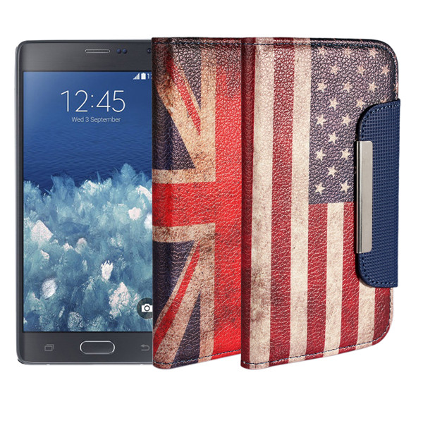 

Flag Pattern Wallet PU Leather Case For Samsung GALAXY Note Edge N9150