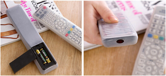 Silicone Rubber TV Remote Control Dust Cover Protective Gear Storage Bag