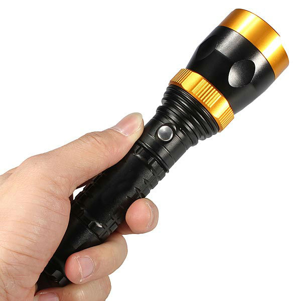 

12W XM-L T6 5Modes 1800LM Zoomable LED Flashlight 18650