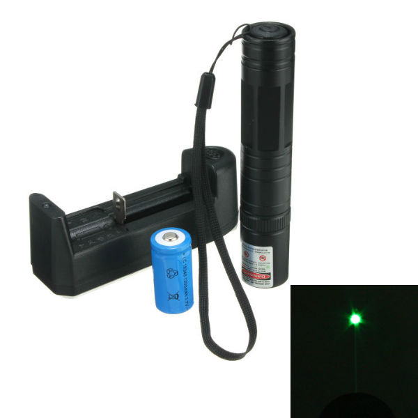 

532nm 5mw Green Laser Pointer Pen High Power +16340 Battery+Charger
