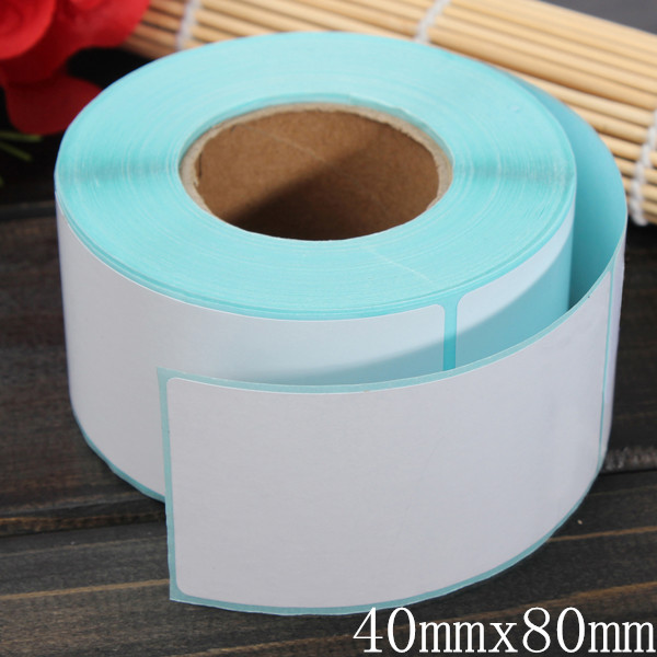 

350PCS 40x80mm Printing Label Barcodes Number Thermal Adhesive Paper Sticker