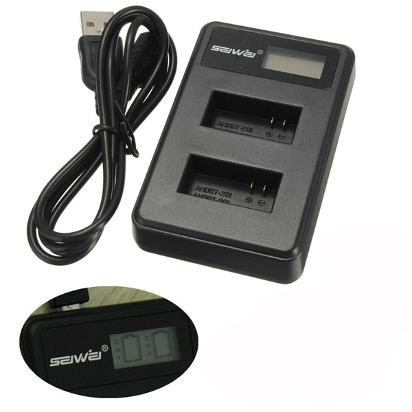 

AHDBT-201 301 Dual Battery Charger LCD Intelligent Screen For GoPro HD Hero 2 3 3 Plus