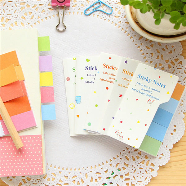

Rainbow Color Memo Pads Mini Sticky Notes Post-it Note Random