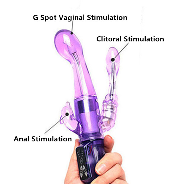 Vibrator Penis Double Vibe Alat Bantu Sex Toys Wanita