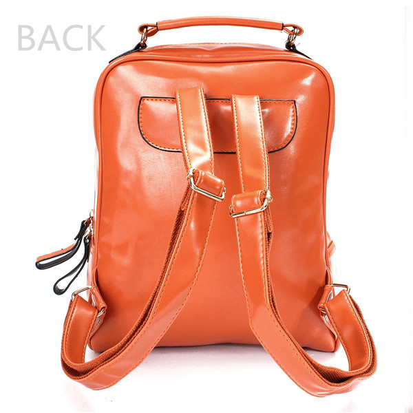 PU Leather Vintage Women Backpack Student School Bags Travel Rucksack ...