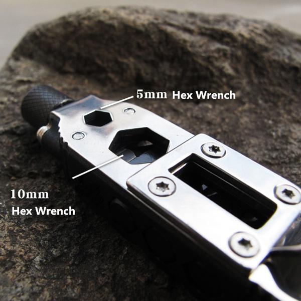 EDC Multifunctional Climbing Carabiner Paracord Buckle Screwdriver Flashlight Wrench Tool