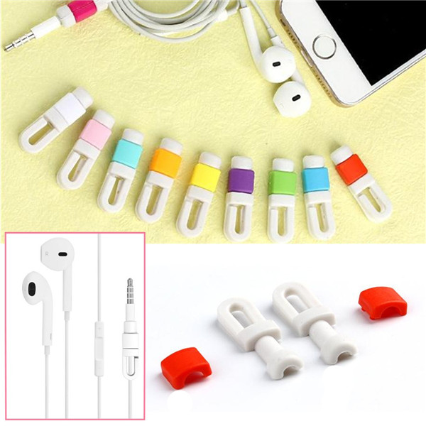 

Soft Silicon Charging USB Cable Cord Earphone Holder Winder Saver For iPhone Samsung